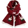 New Christmas Scarf Women's Versatile White Imitation Cashmere Elk Scarf New Red Scarf