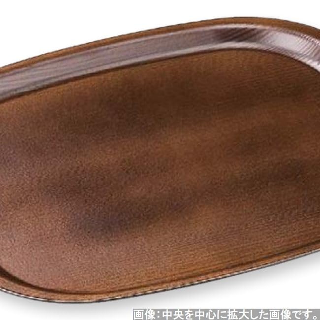 Made in Oval Wood Olive Light S x 20cm x J-kitchens Placemat/Tray, Japan, Convenient, 9-inch Grain, Brown, (27.4cm 2cm)