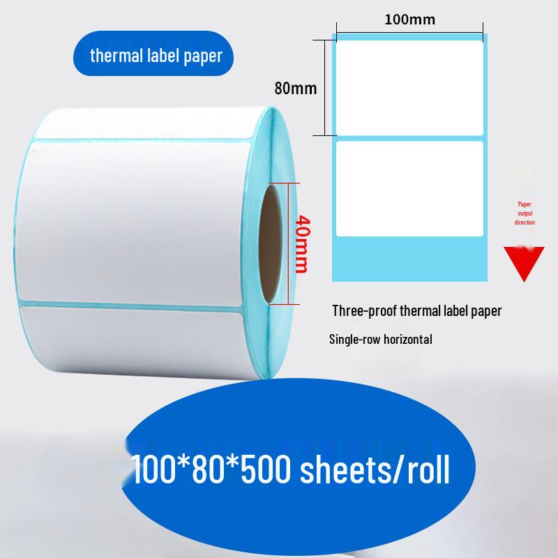 Durable Self-Adhesive Thermal Label Paper for Electronic Scales - Barcode Stickers (Sizes: 80x60, 50x40, 30)