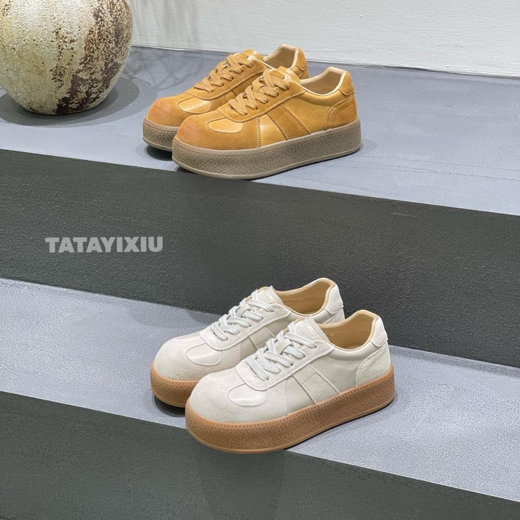 Leather Little White Shoes Women's 2025 Autumn New Board Shoes Platform Heightening Retro Versatile Sports Leisure Moral Training Shoes