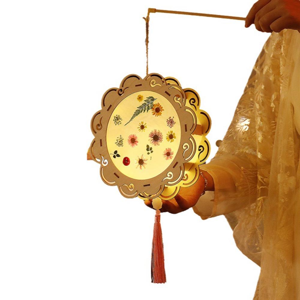 Blessings Mid-Autumn Festival Lantern Good Luck Light-Up Lantern  Photo Props Style C