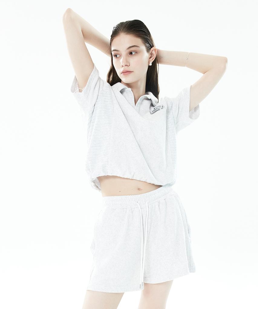 LARTIGENT Lls Terry Half Open Top(White)