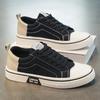2025 Men's Breathable Canvas Shoes - Autumn Low-Top Fashion Sneakers with Versatile Thick Soles for Casual or Sports Wear