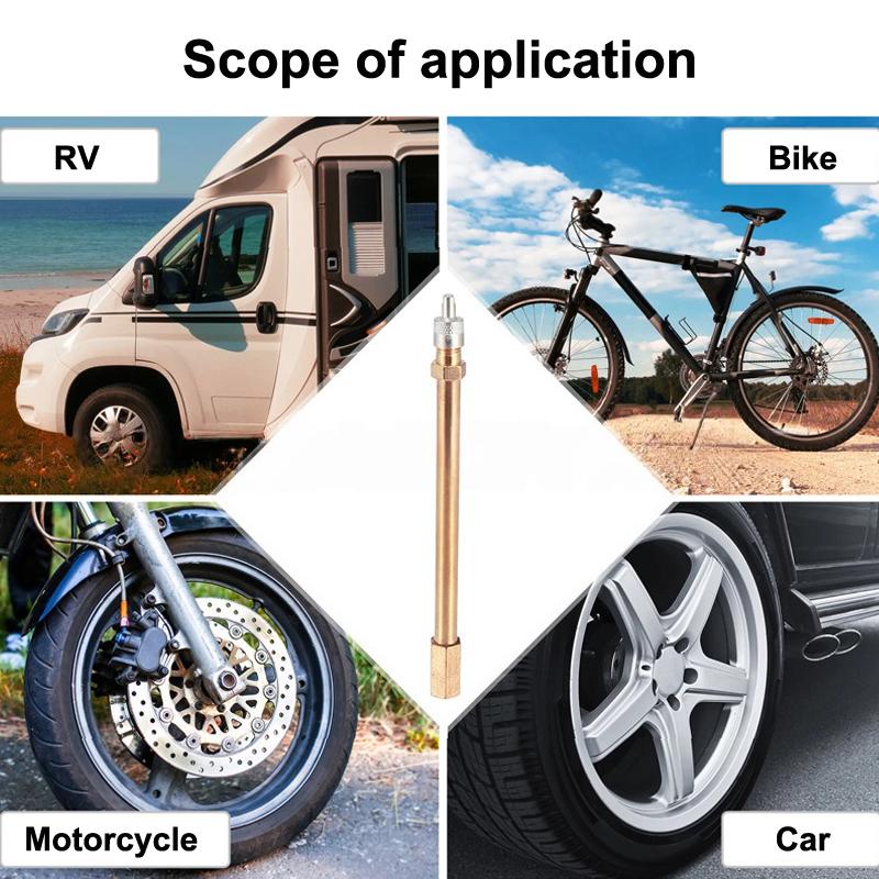 1 szt. Samochód Auto Ciężarówka Mosiężny Kapturek Zaworu Opony Koła Przedłużka Trzpienia Opony Przedłużacz Zawory Dętkowe Akcesorium Samochodowe