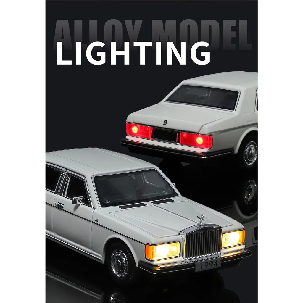 1/32 Rolls Royce Silver Seraph Alloy Model Car Toy Diecasts Casting Pull Back Sound and Light Car Toys for Children Vehicle
