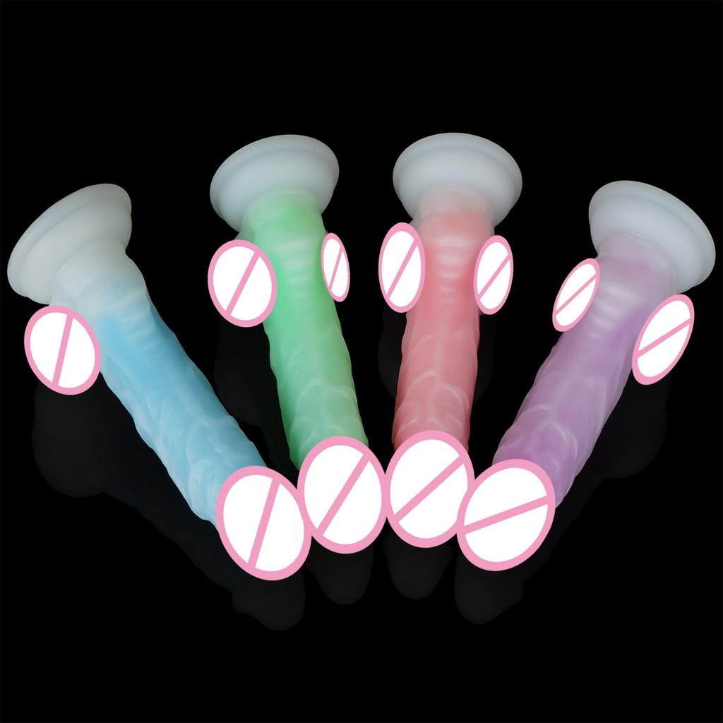 New Four Different Colored Dildos Soft Silicone Anal Plug Strong Suction Cup Base Adult Sex Toys G-Spot Vagina Massages Man Women 18+ Waterproof Toys