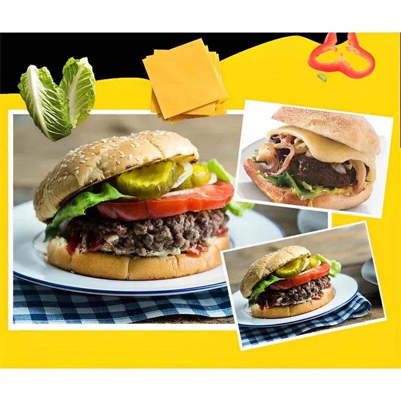 220V Household Breakfast Burger Machine Hamburg Sandwich Maker Bread Muffin Maker Non Maker Stick Plates Electric Burger Maker