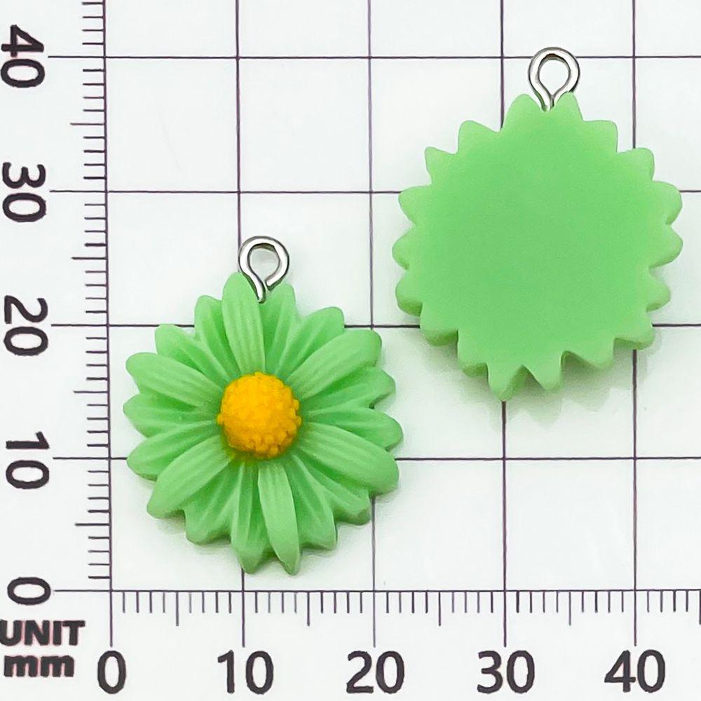 10-Color Resin Daisy Flower Charms for DIY Bracelets & Necklaces