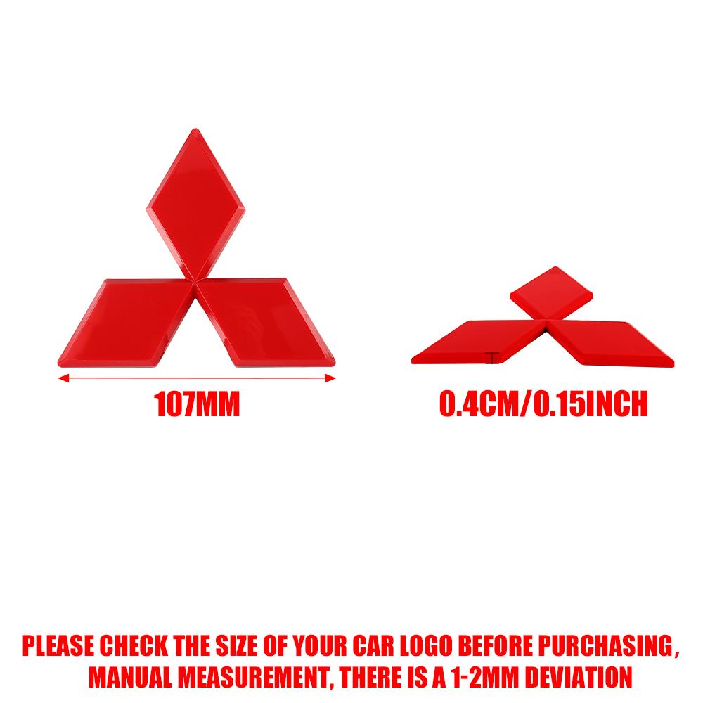 Adesivo de Logo 3D ABS para Grade Frontal, Porta-malas, Volante de Carro Para Mitsubishi Lancer Lancer EX Galant ASX Outlander Pajero Eclipse