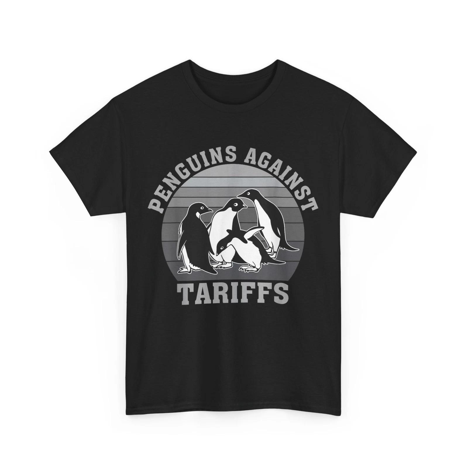 Penguins T-shirt, Penguins Against Tariffs Women Men Funny Shirt 3XL