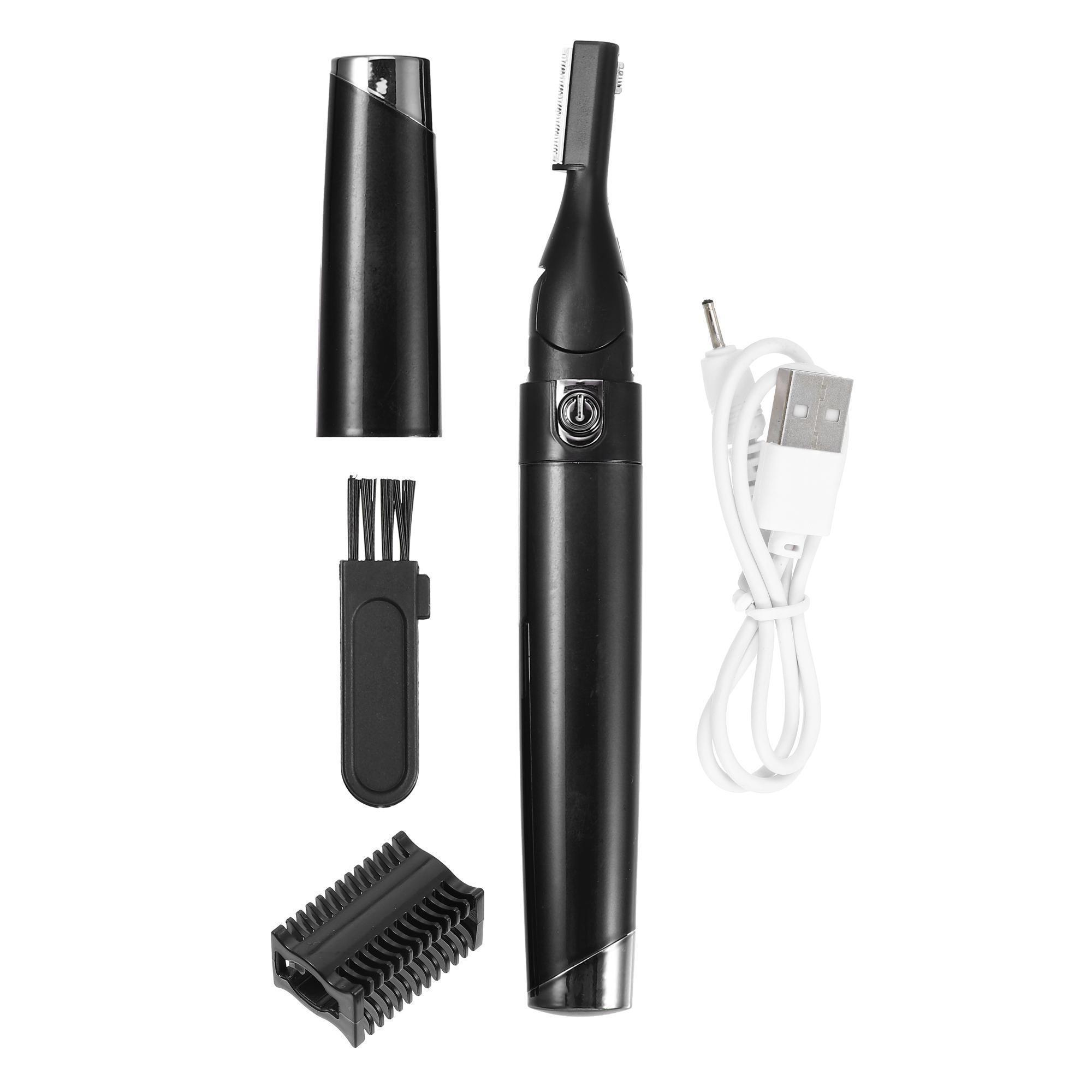 

Электрический триммер для тела Beauty, электрический триммер для бровей с зарядкой от USB, мини-средство для удаления волос на лице, портативная бритва для лица, губ, подмышек, ног, тела чёрный