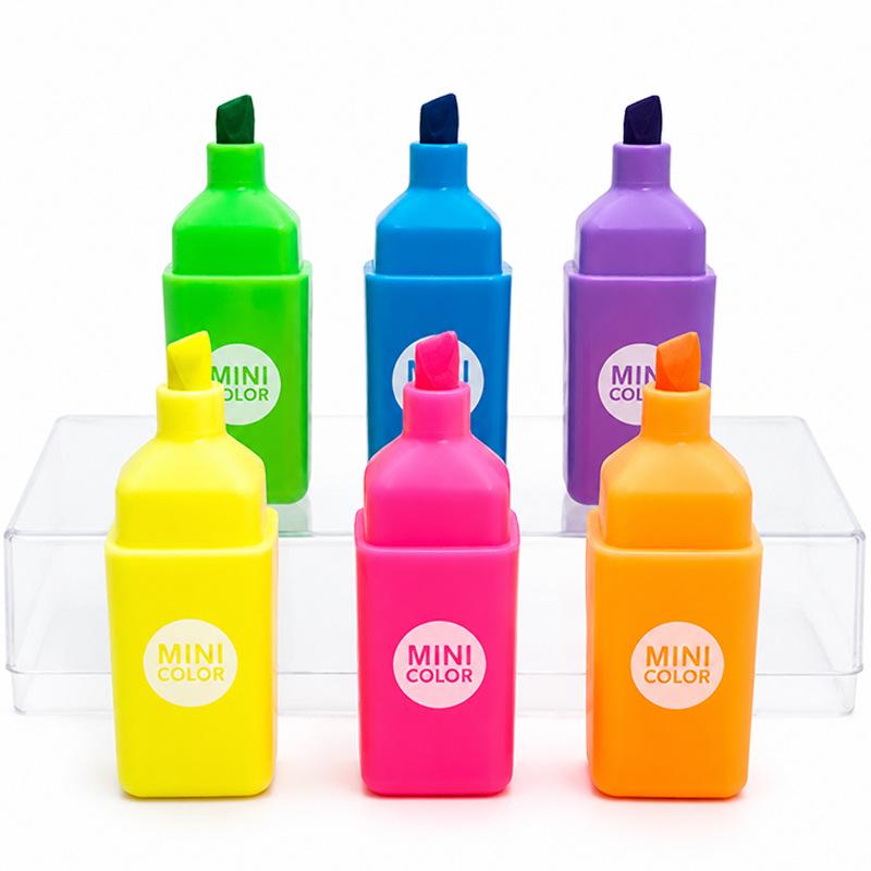 Mini Rabbit Highlighter Set - Creative Cartoon Marking and Journaling Pens for Kids