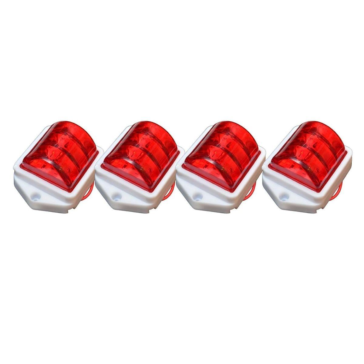 

12V LED Clearance Lights Red Color for Trucks Trailer RV Universal Fitment Outline Clearance Marker Light Set of 4 Pieces