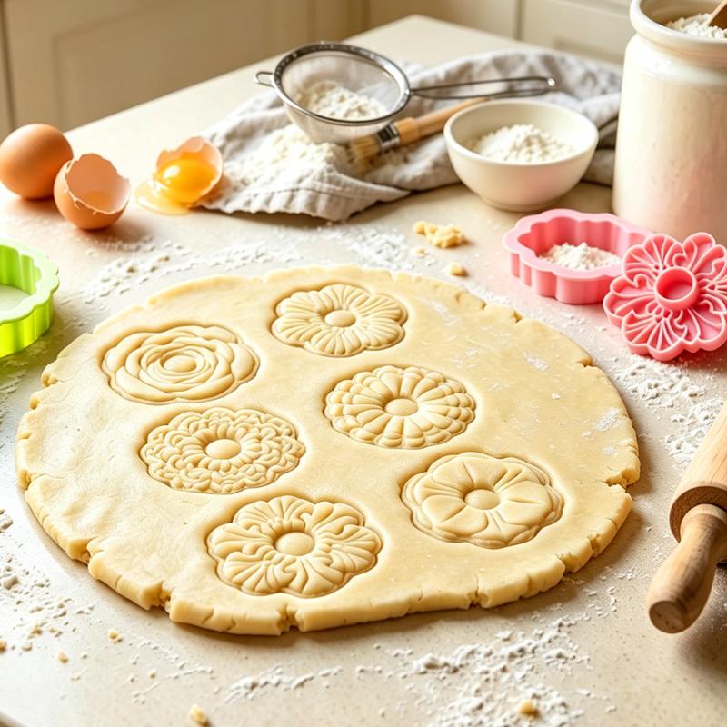 Retro Round Sandwich Cookie Mold Set Heart & Dot Edge Biscuit Cutters For Jam, Chocolate & Cheese Cookies Valentine'S Day