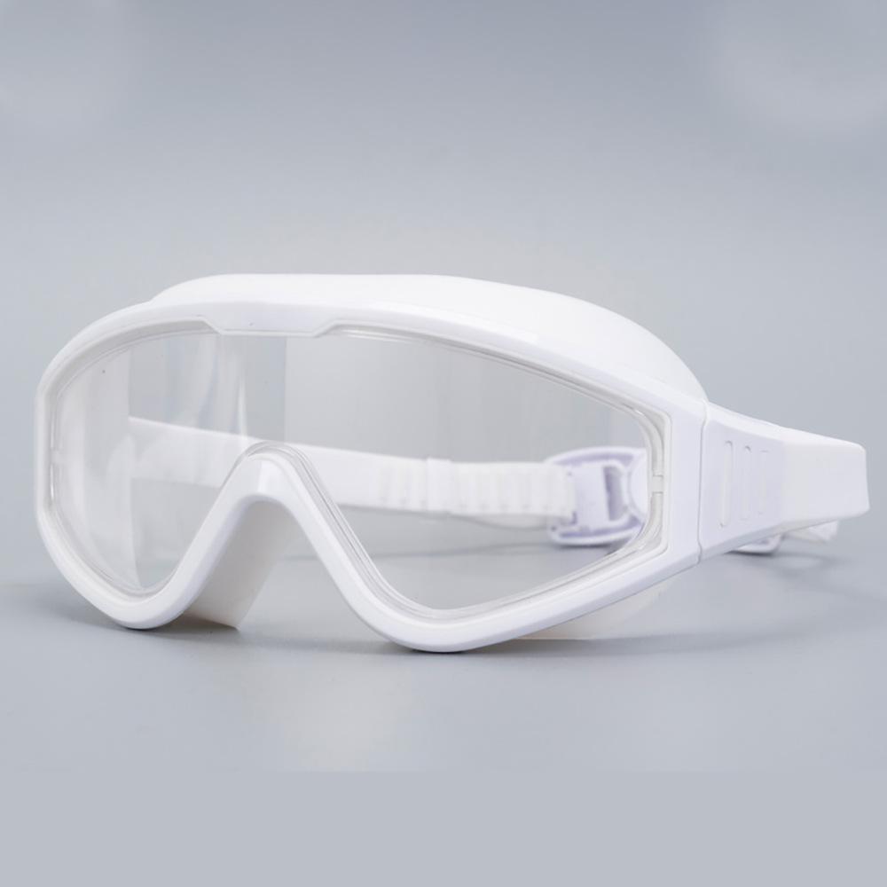 Large frame swimming goggles silicone coated swimming goggles adult swimming glasses