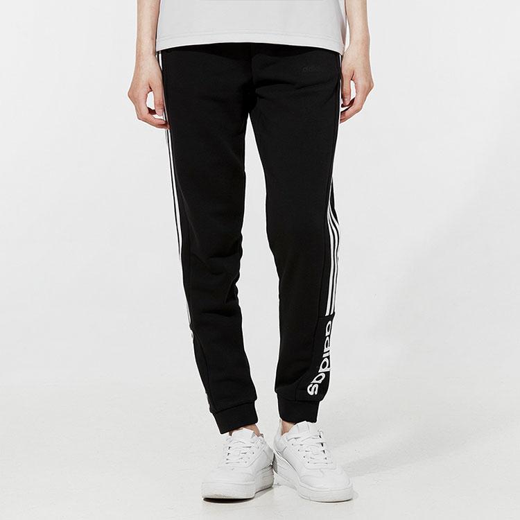Adidas Neo Striped Logo Joggers Women Bottoms Black HG9048