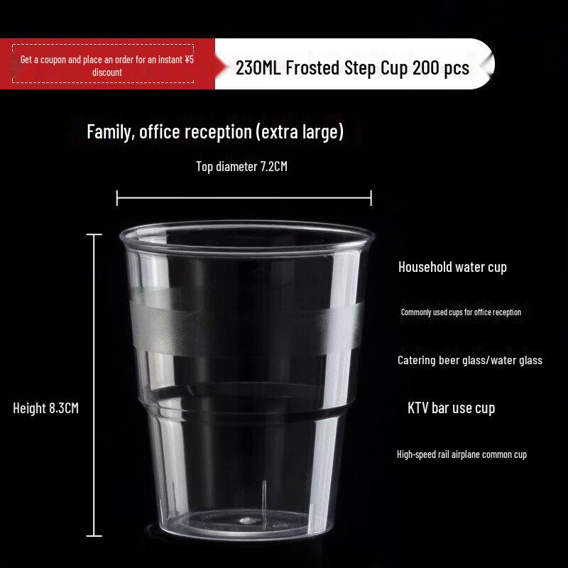 Chixing Heavy-Duty Disposable Plastic Cups