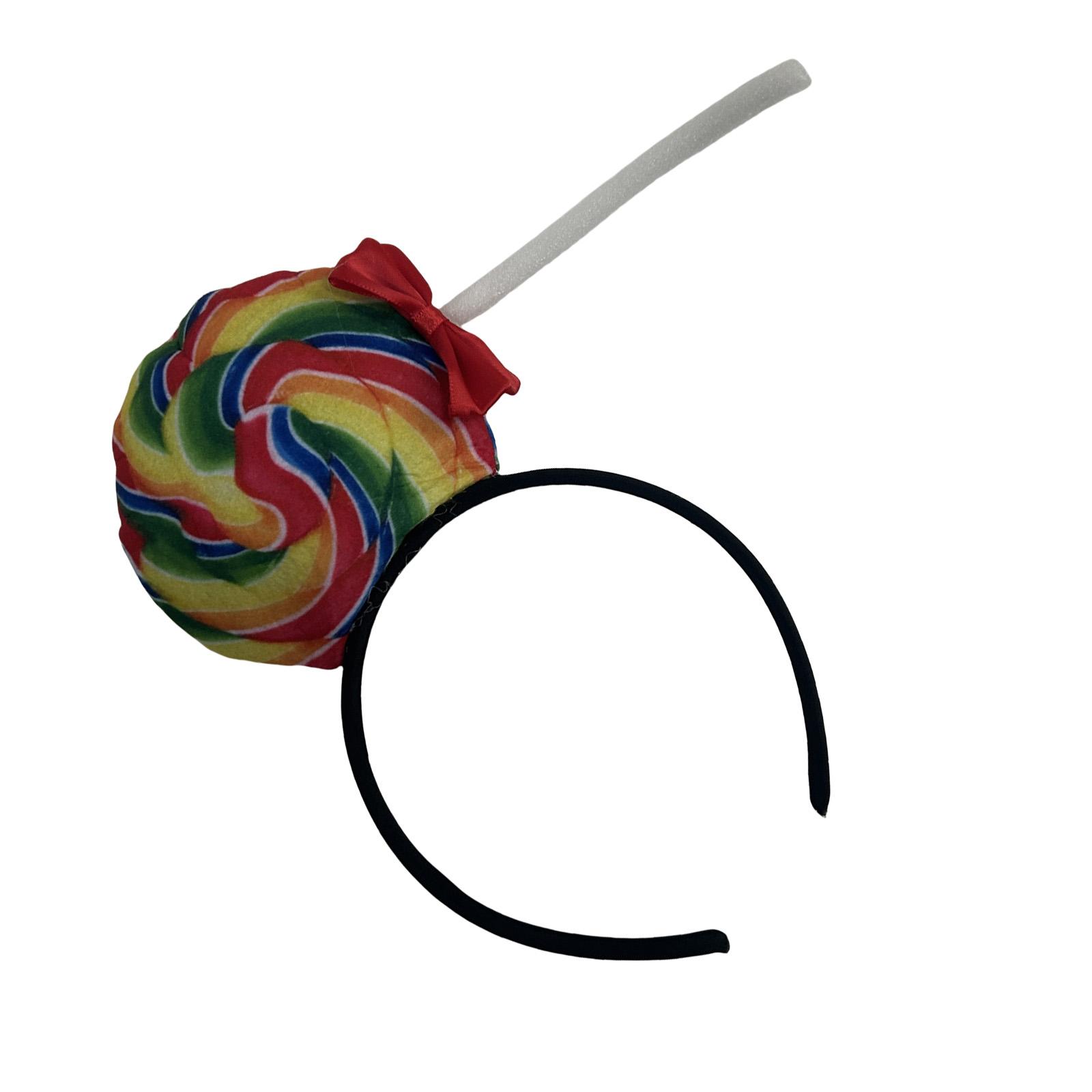 

Festival Candy Shape Hairband With Bowknot Detail Lollipop Hairband Costume Accessory For Student Kids School Event 1
