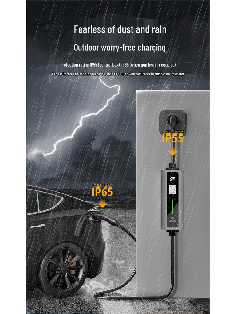 16A Type 2 Home Charger for New Energy Vehicles, 3.5kW Portable European Standard
