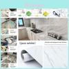 Kitchen Wall Sticker With Marble Pattern Waterproof Oilproof For Modern Home Decor