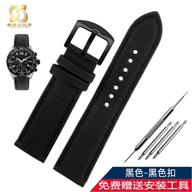 Cinturino Orologio 20 22mm Per Tag Heuer Racing F1 Car Calila seiko mido Citizen Nylon pelle di mucca Fondo Rilascio Rapido Cinturino Orologio bracciale