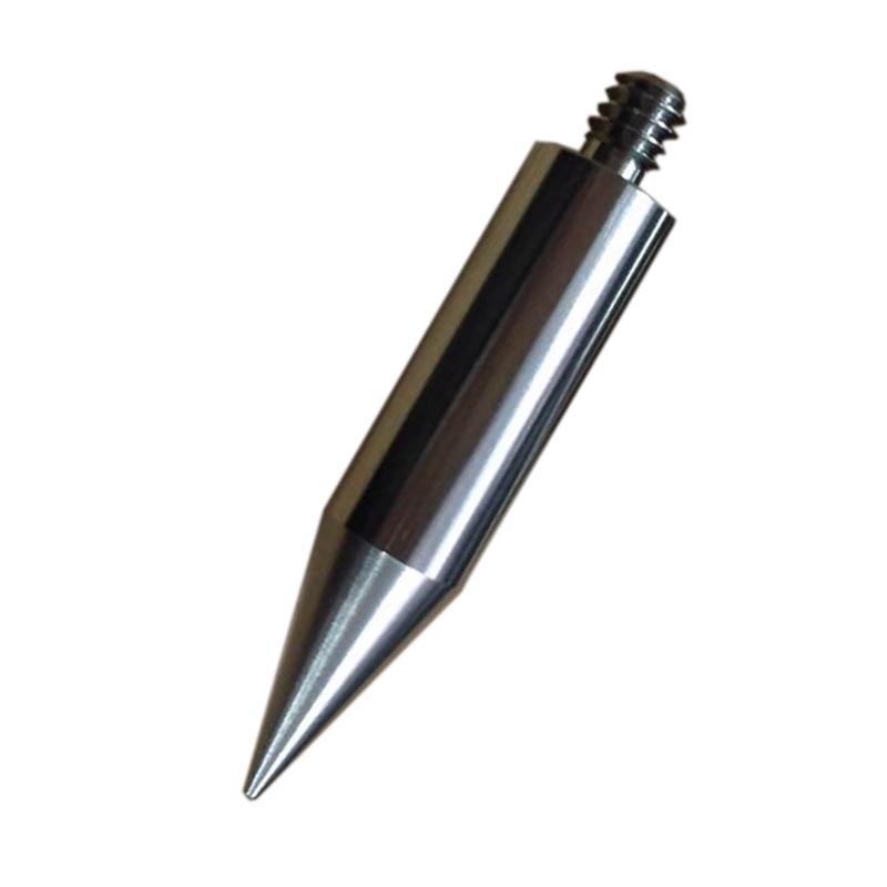 1pcs Stainless Steel Mini Prismatic Pole GPS Pole Tip M10 M8 Point Replacement For Prismatic Rod With 1/4" Female Thread