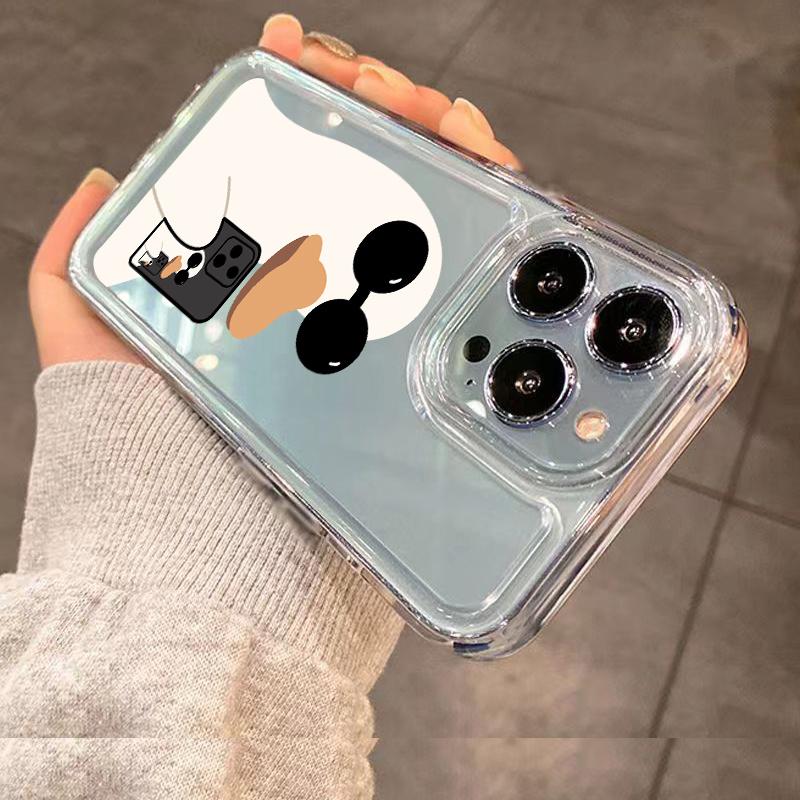 Cool Duck Selfie Art Drop Resistant Phone Case for iPhone 17 16 15 14 13 12 11 16E Series Pro Max Plus Double Layer Protection