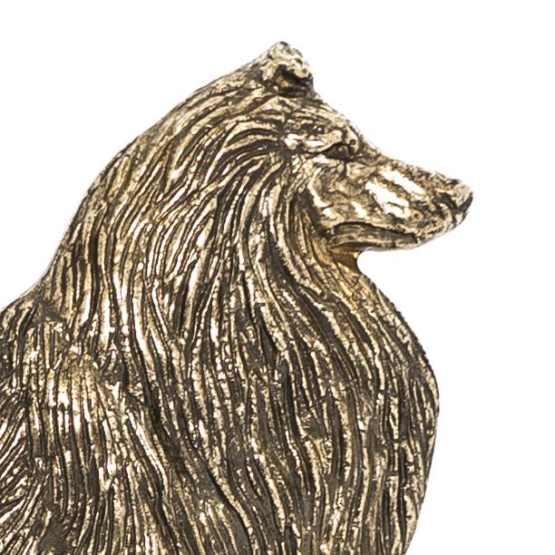 Collie Smooth – Key holder with a dog, brass handle for dog accessories | Art-Dog