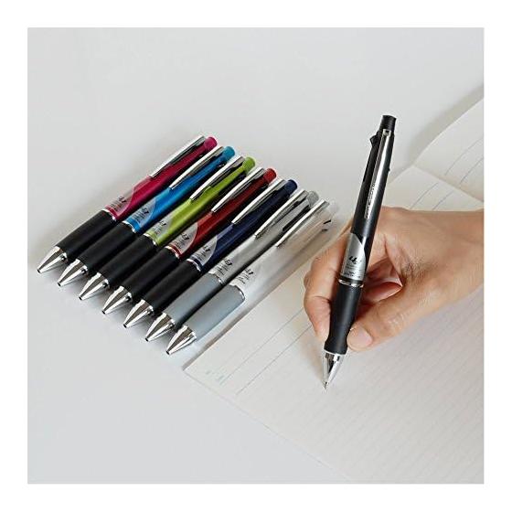 Mitsubishi Pencil Jetstream 4&1 Multi Pen, 0.7mm, Silver, Smooth Writing, Black, Red, Blue, Green Ballpoint Pens, 0.5mm Mechanical Pencil, Knock