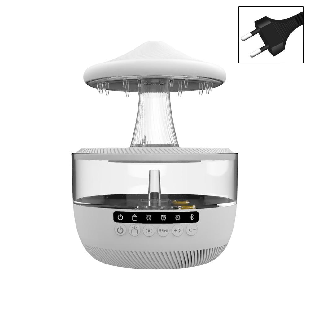 Multi Functional Bluetooth Speaker Humidifier Landscape Mushroom Shaped Cloud Rain Humidifier Assist With Sleep Atmosphere Light