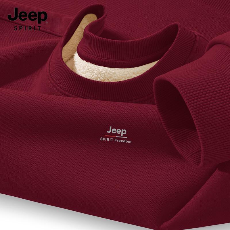 JEEP SPIRIT Men's Fleece Lined Crewneck Sweatshirt