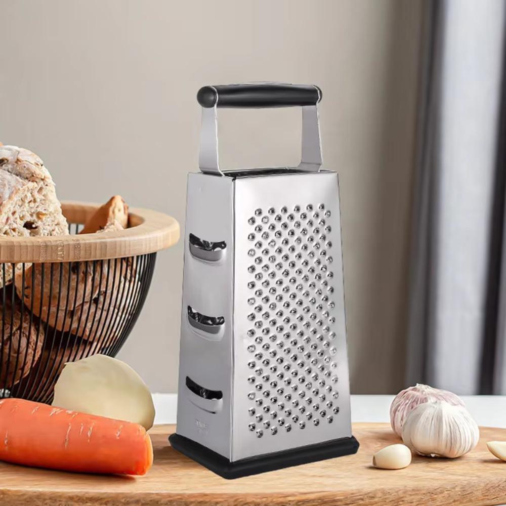 Standing Vegetable Slicer Box Stainless Steel Vegetable Zester 4-Sided Cheese Grater Tower  Fruit