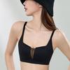 Gathering Bra Women's One-piece Cup with V-neck Support Half Cup Underwear Women's Seamless Bra Without Underwire Sexy Bra Without Underwire