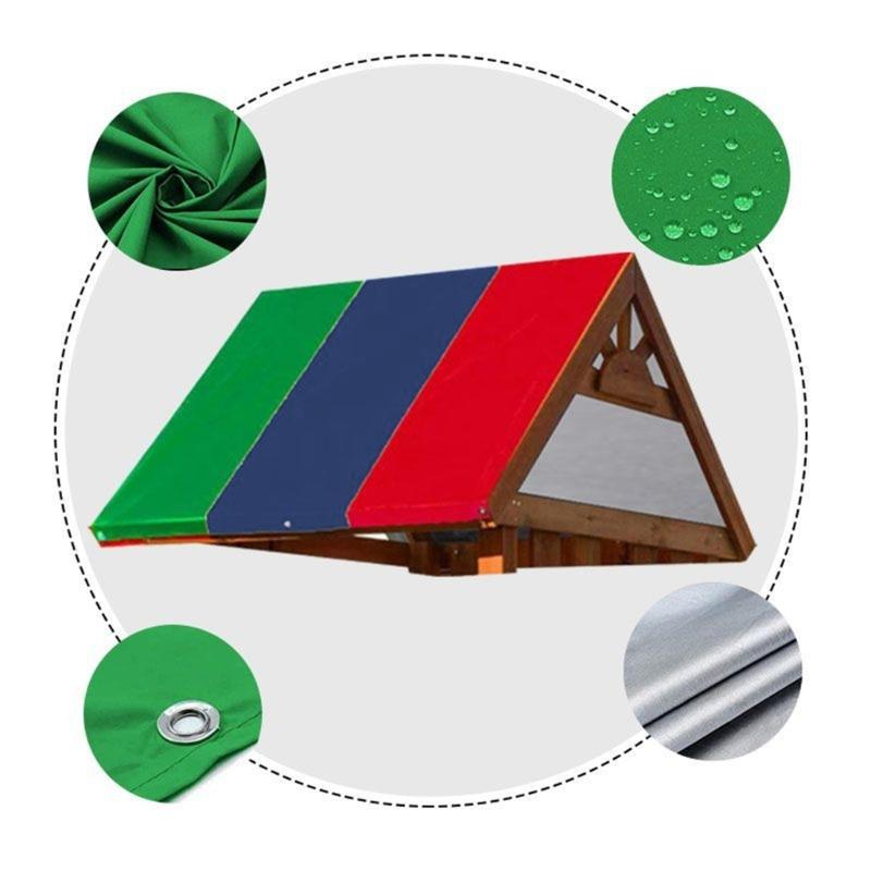 Silver Coated Playground Shelter Cover Replacement Dustproof Canopy For Kids Play Backyards Equipment Outdoor Activities