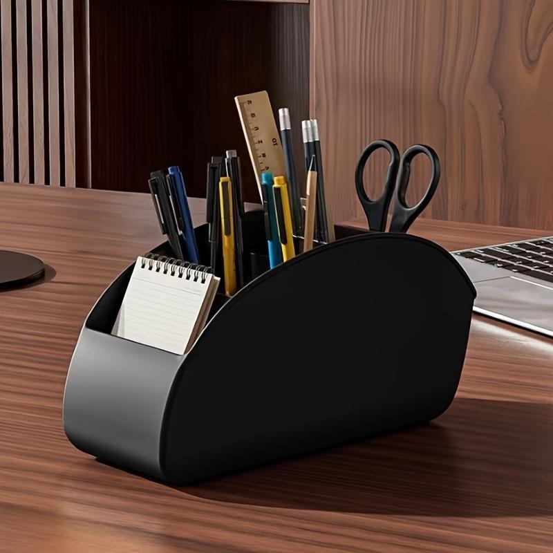 5-slot Tray Remote Control Storage Box - Cosmetic Storage Box, Large-capacity Desktop Makeup Brush Holder
