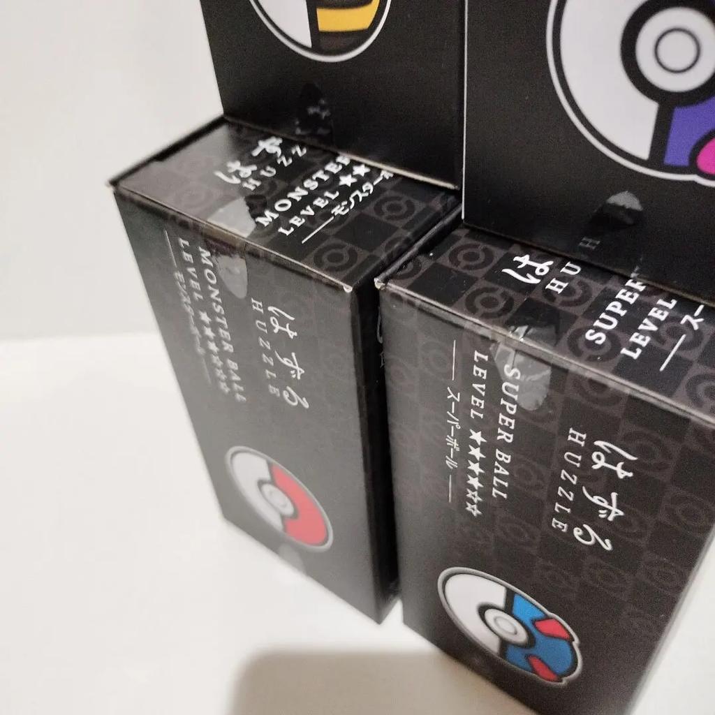 Complete set 4 Huzzle HANAYAMA Pokemon Monster Super Hyper Master Ball Puzzle