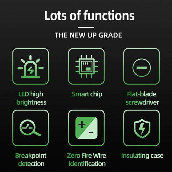 Electrical Pen Audible Alarm Insulating Shell 24-250V Electroscope Screwdriver Test Pen Tool Home