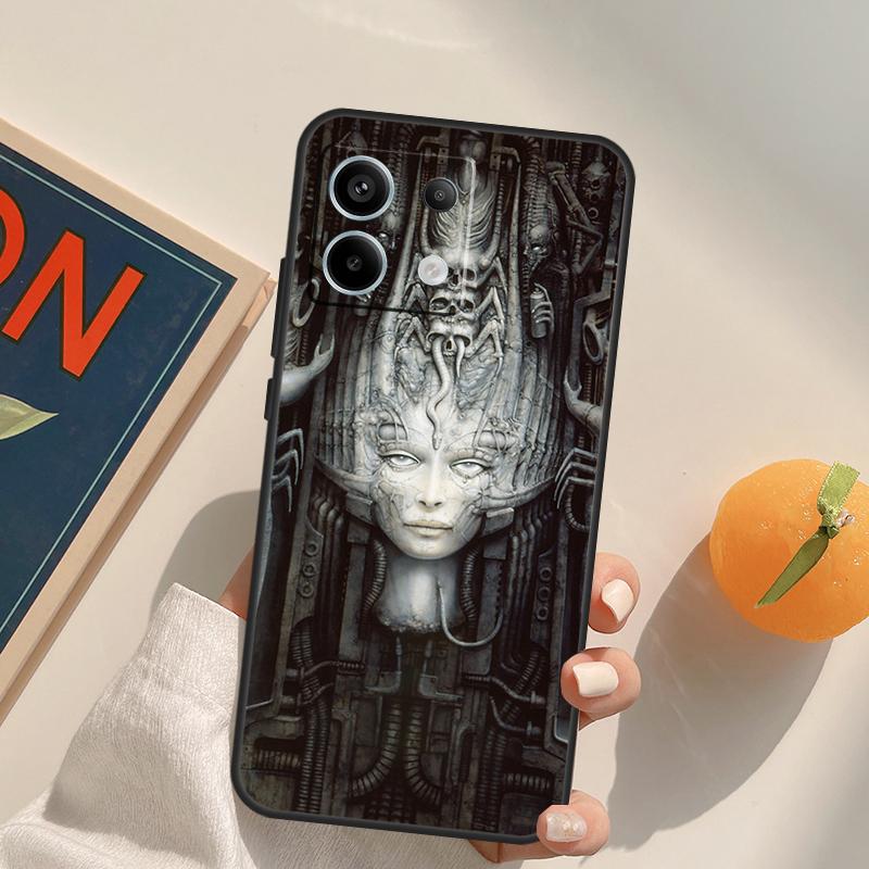 Hr Giger Li II Funda For Xiaomi Redmi Note 13 Pro 9 10 11 12 14 Pro 10S 11S 12S Redmi 14C 13C 10C 12C Case