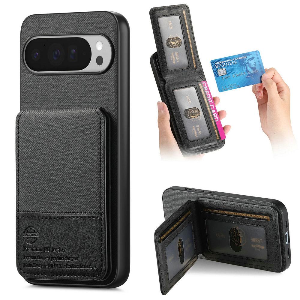 Portable Wallet Card Slot Leather Bracket Shockproof Case For Google Pixel 10 9 Pro XL 9 A Fall Prevention Durable Protect Cover