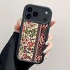 Bohemian Red Floral Stripe Protective Case For Samsung Galaxy S25 S24 S23 Ultra S22 S21 Plus FE A56 A55 A54 A53 A36 A34 Cover