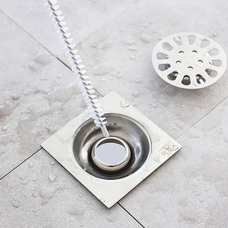 Bathroom Hair Cleaning Brush Pipe Dredging Brush Sewer Sink Cleaning Brush Flexible Drain Cleaner Clog Plug Hole Remover Tool