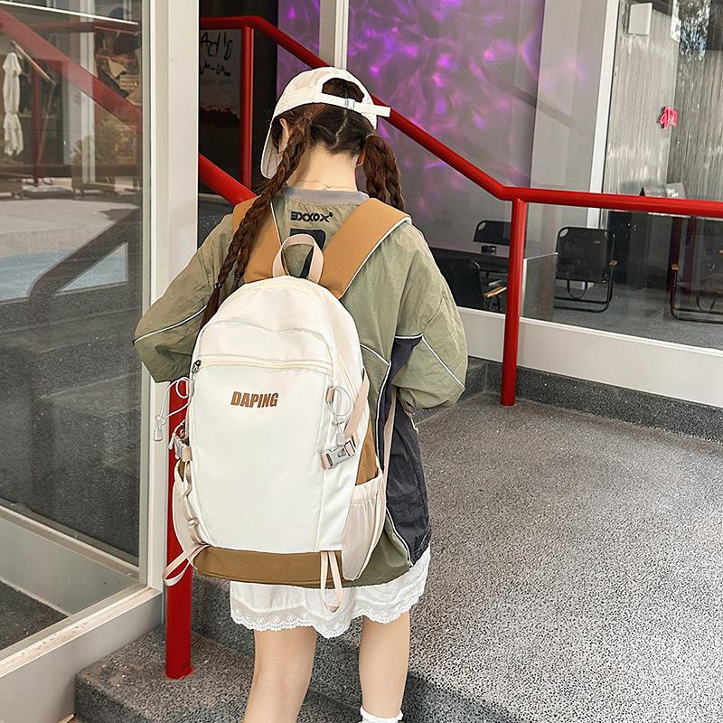 College style ins large-capacity student schoolbag autumn new soft sister junior high school backpack