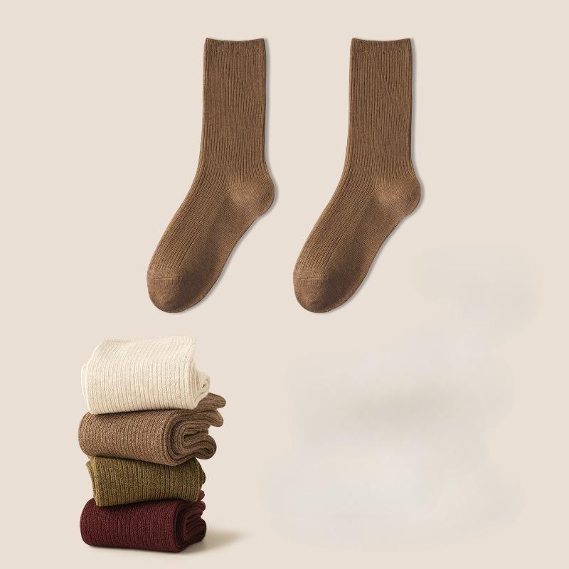 Ladies Autumn and Winter Thickened Warm Boneless Long Tube Pile Cotton Socks