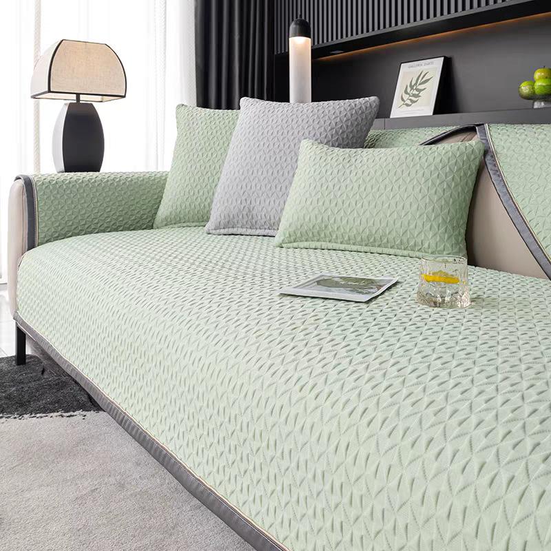 

Summer Jacquard Ice Silk Sofa Cushion Solid Color Four Seasons Universal Sofa Cushion Living Room Non Slip Ventilate Sofa Cover 70x70