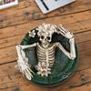 Creative Resin Skull Ashtray Ash Holder Storage Tray Desktop Decoration Ornament Festival Gift Halloween Spooky Skeleton Room Decor