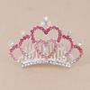 Korean-Style Rhinestone Kids' Crown Hair Comb - Cute Tiara Hair Clip for Girls, Sparkly Headpiece Perfect for Dance Performances