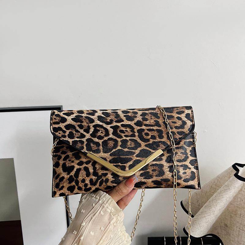 Fashion Women Leopard Print Clutch Soft PU Leather Purses Female Large Capacity Envelope Bags Ladies Evening Party Bag KTY