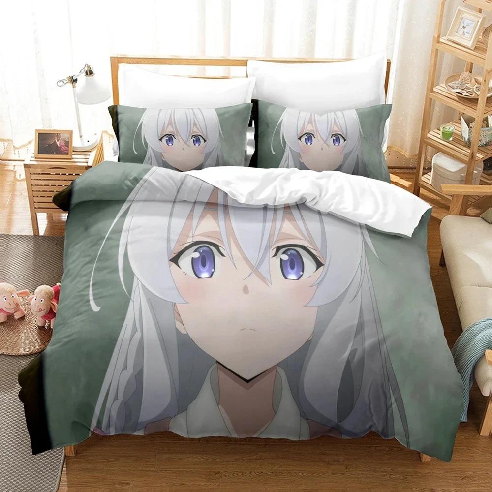 Anime Wandering Witch Journey Of Elaina Bedding Set BoysGirls Twin Queen Size Duvet Cover Pillowcase Bed Kids Adult Customizable