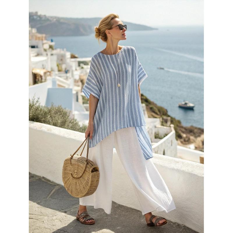1116 European and American women's leisure vacation style suit Bohemian style suit fashion 1D digital printing