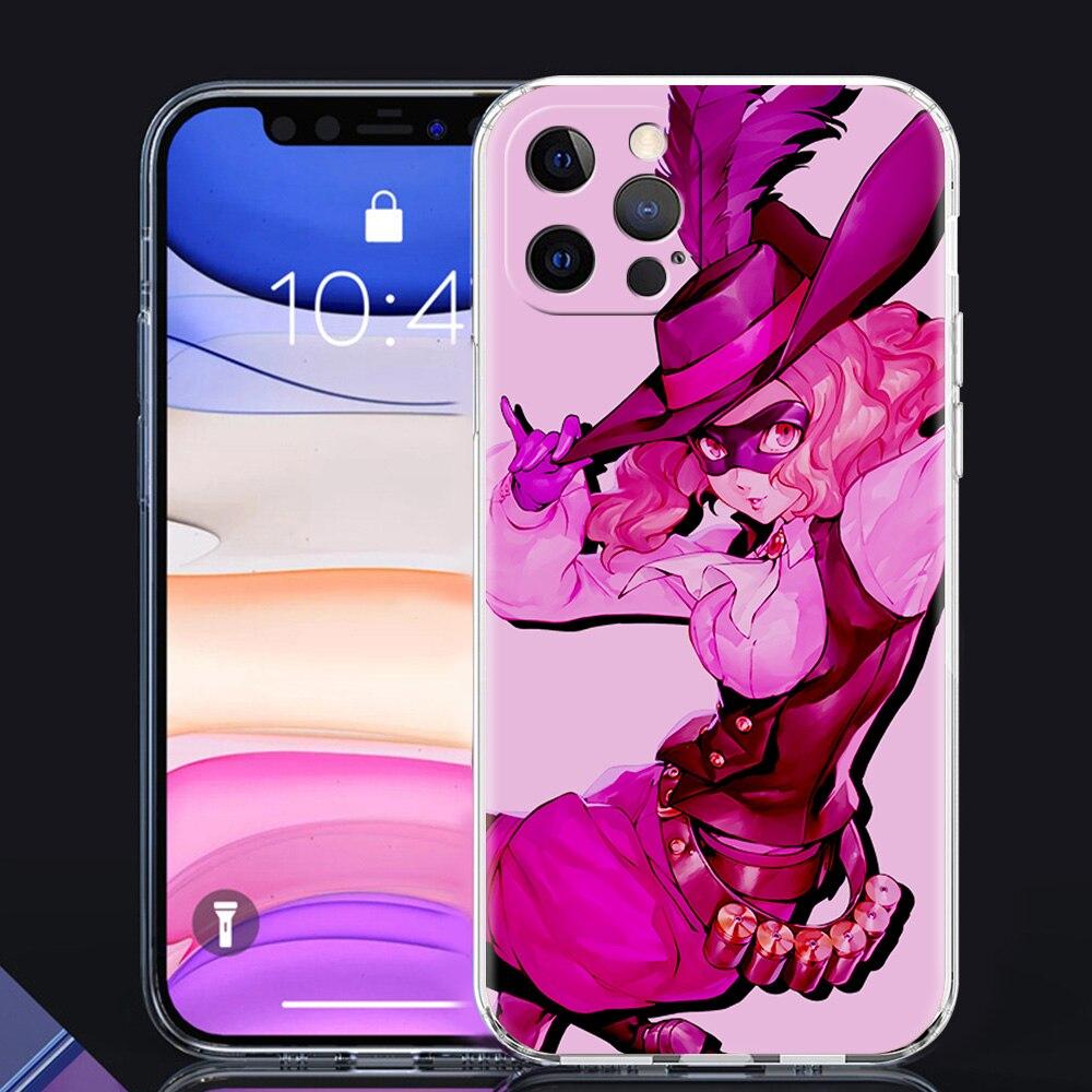 Persona 5 P5 Joker Luxury Phone Case For iPhone 14 13 Pro 11 12  Max X XR XS 7 8 Plus SE Clear Soft Silicone Cover Fundas